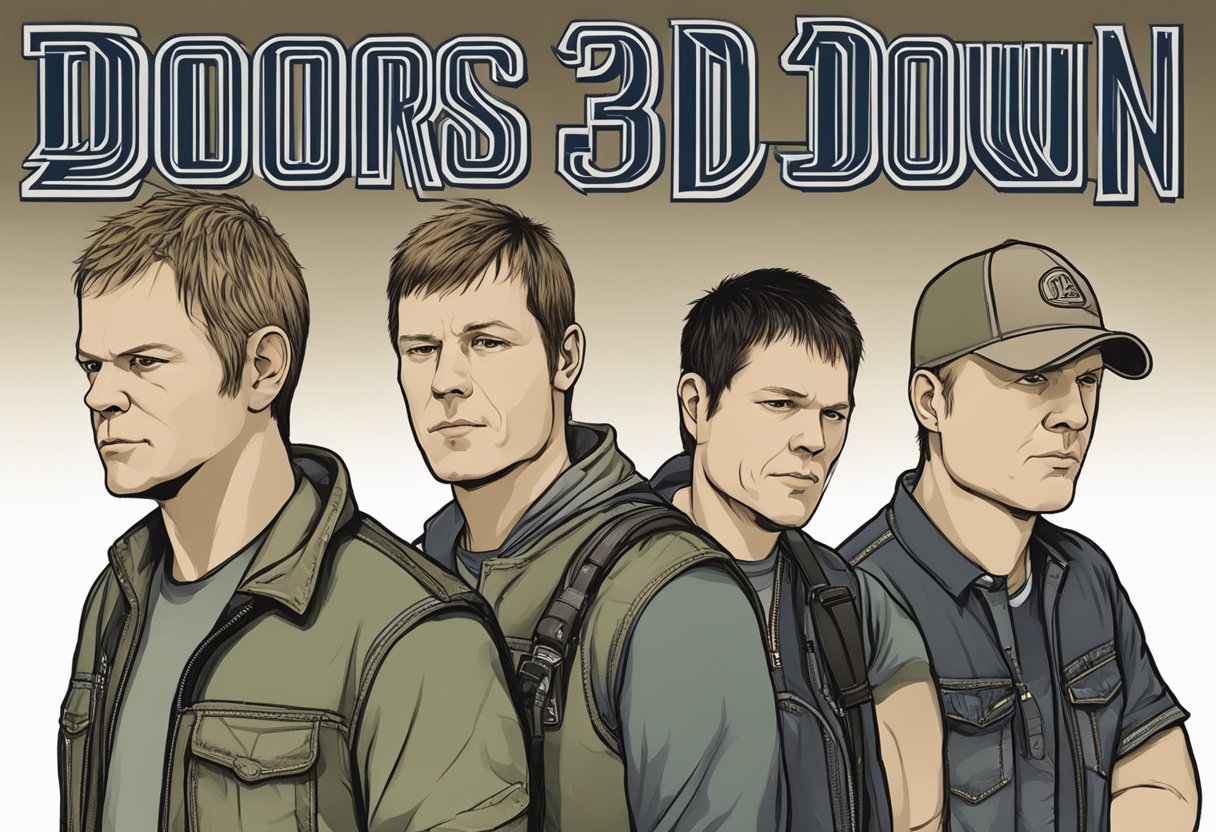 The band 3 Doors Down faces lineup changes and challenges, as members come and go, leaving the group in a state of flux