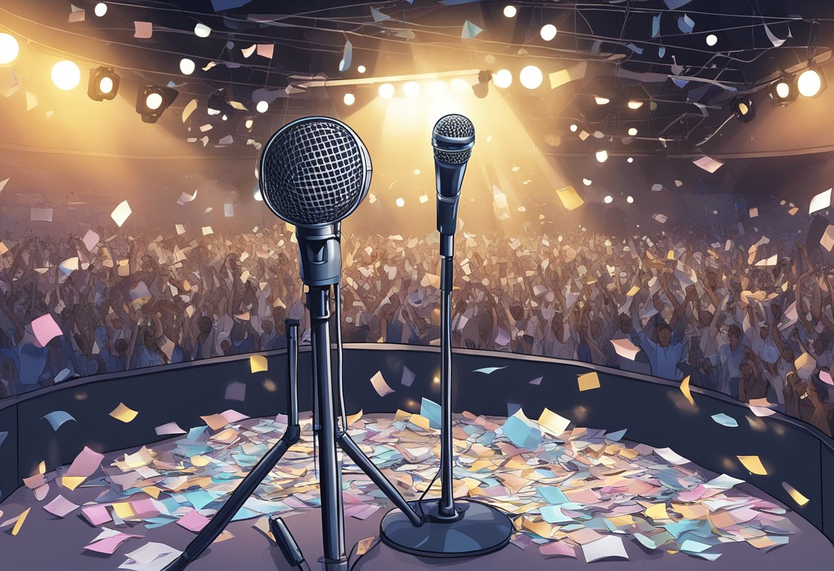 Lupe Fiasco's microphone lay abandoned on the stage, surrounded by scattered notes and a single spotlight illuminating the empty performance space