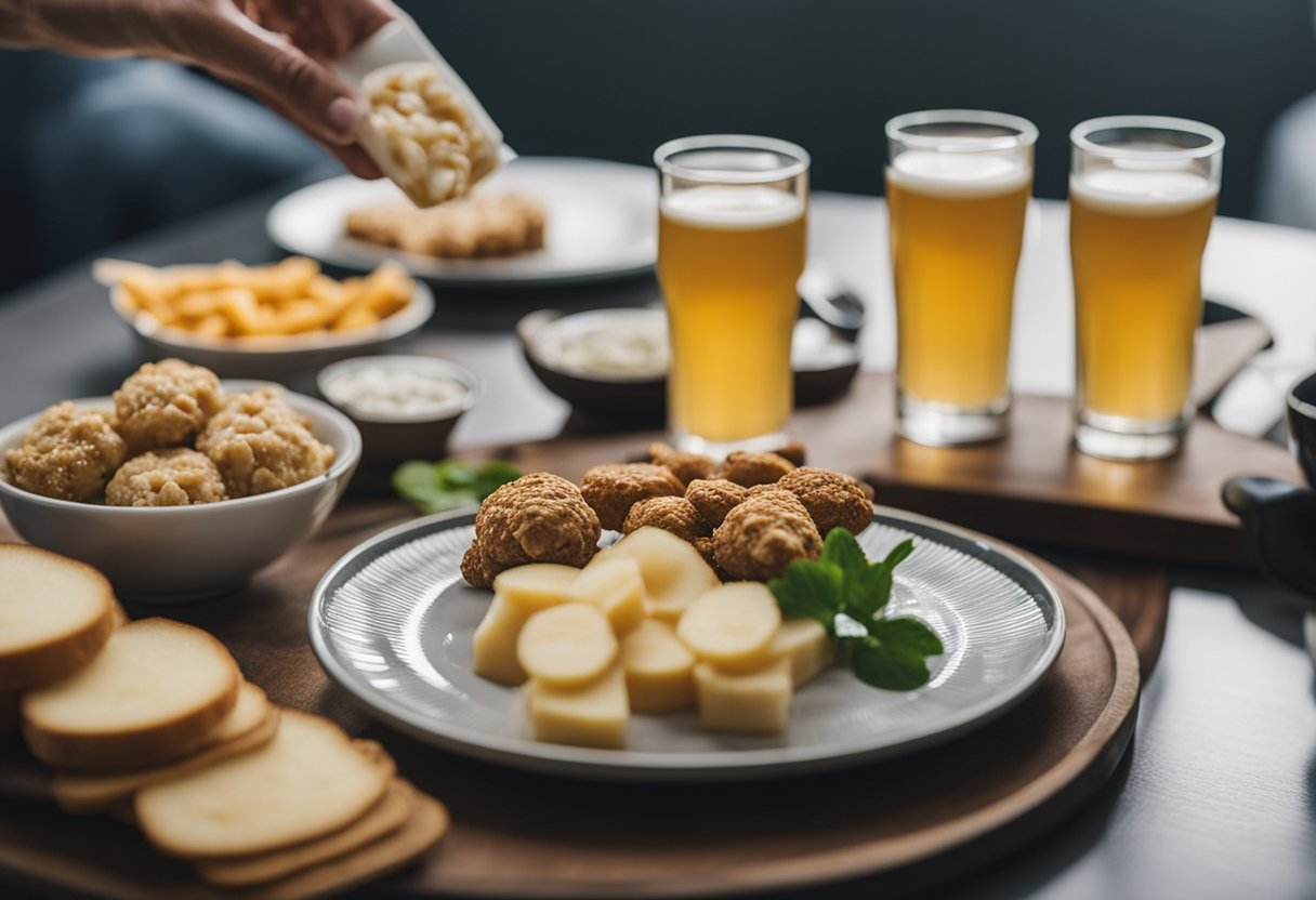 A glass of ginger ale sits next to a plate of keto-friendly snacks