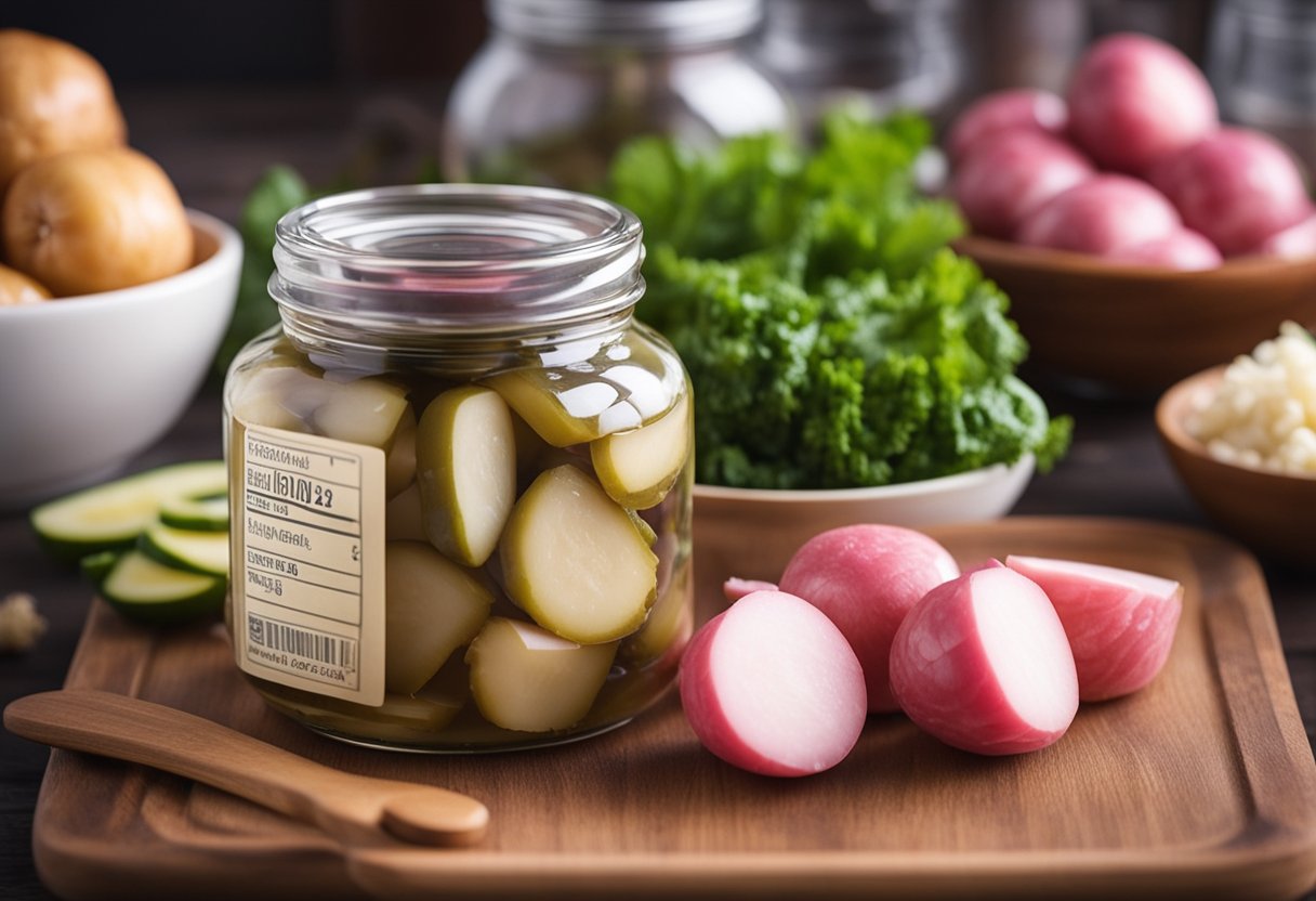 A jar of pickled ginger sits next to a plate of keto-friendly foods, emphasizing the concept of understanding the Keto Diet