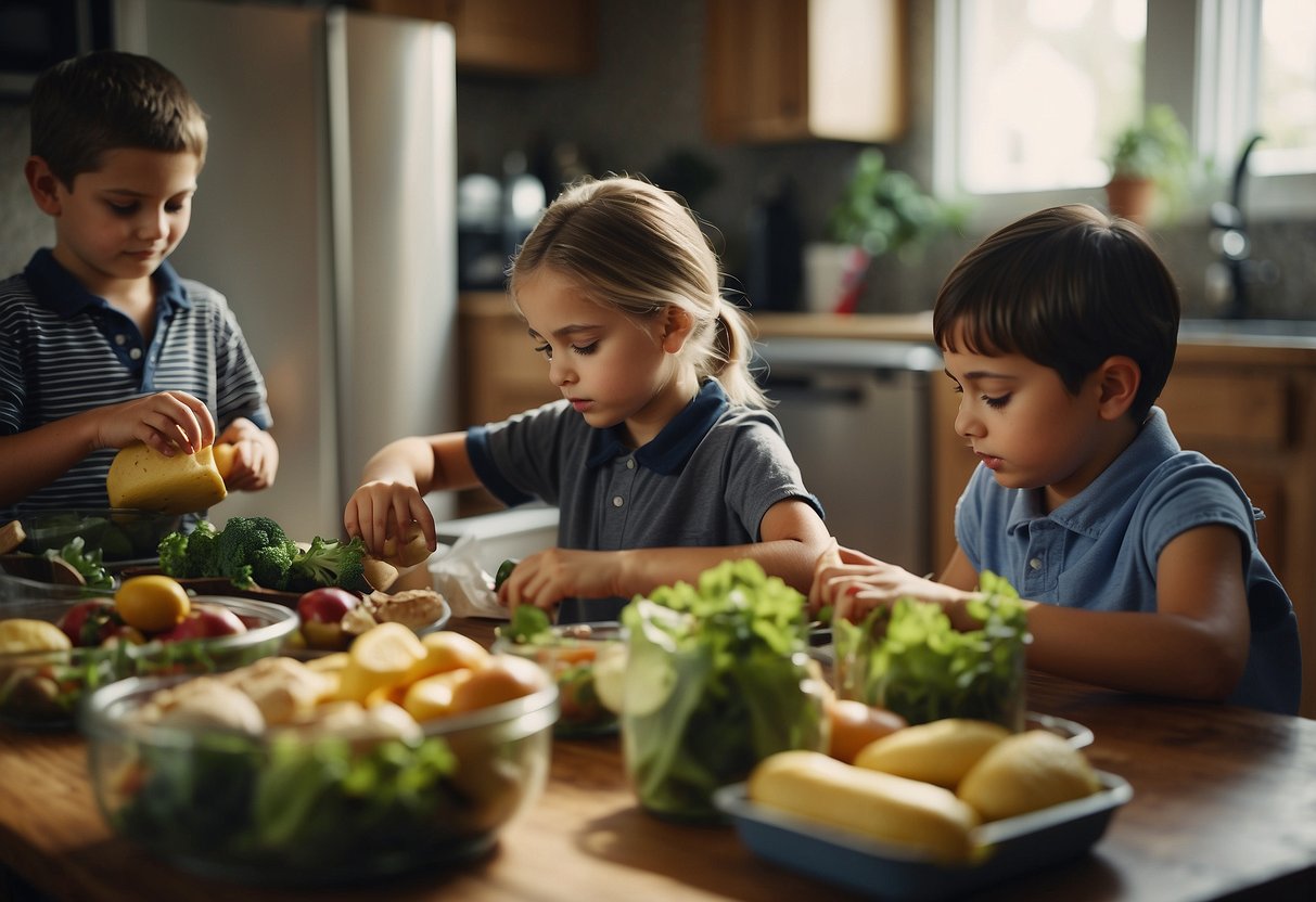 Children completing chores, packing their own lunches, and making their own decisions. A sense of autonomy and accountability evident in their actions