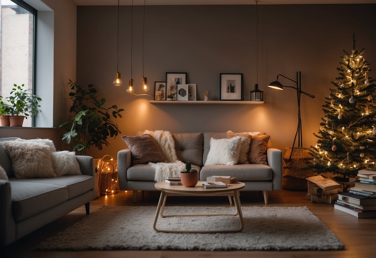 A cozy living room with soft lighting, comfortable seating, and a variety of books and toys. A warm and inviting atmosphere that encourages open communication and sharing