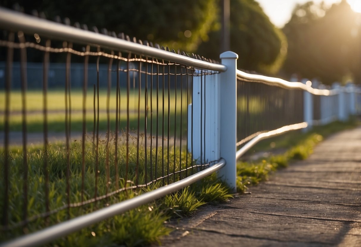 A child's play area divided by a fence, one side orderly and structured, the other more relaxed and free. A sign clearly marking the boundary