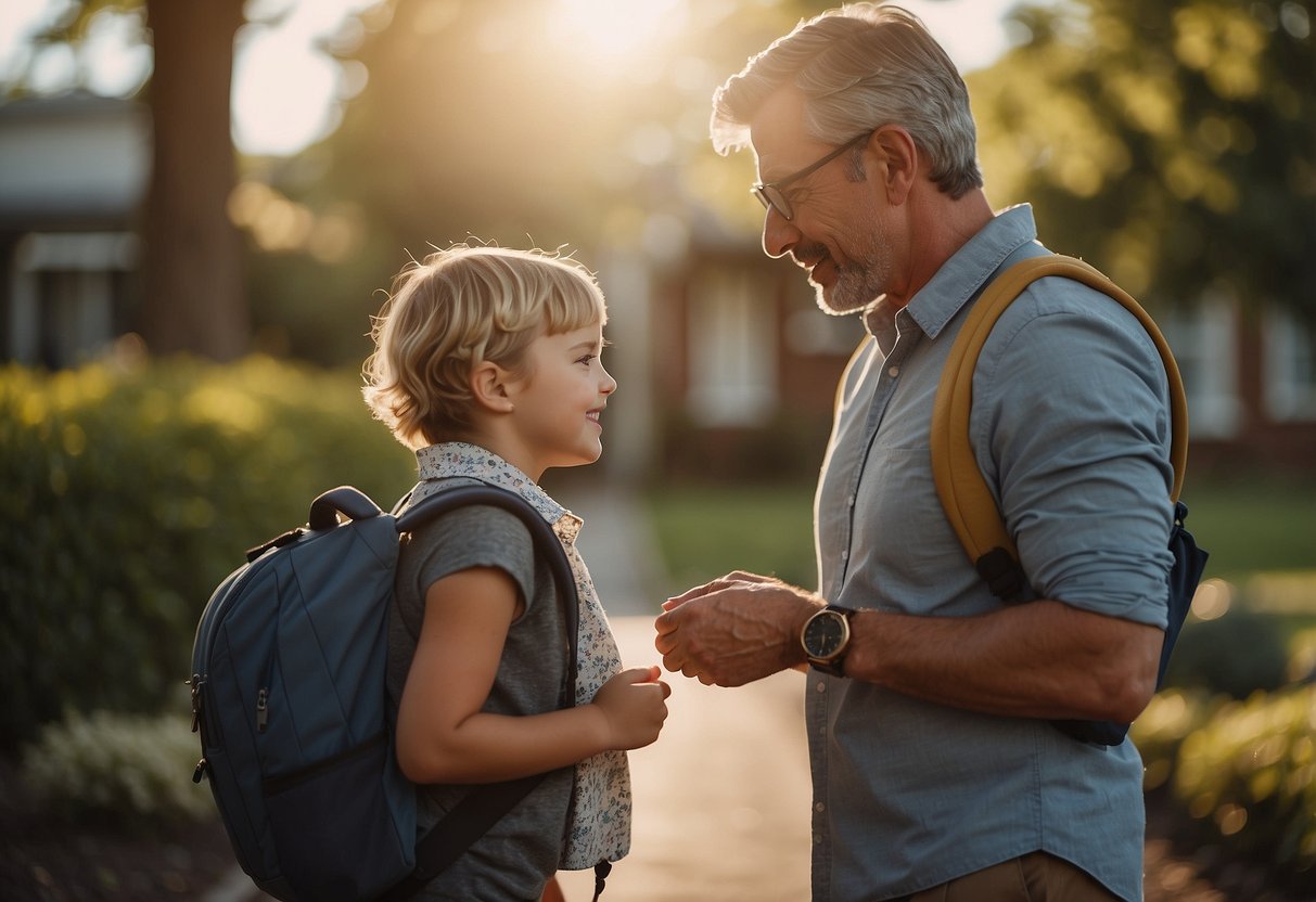 A parent calmly setting clear rules and boundaries for their child, using positive reinforcement and consistent discipline techniques