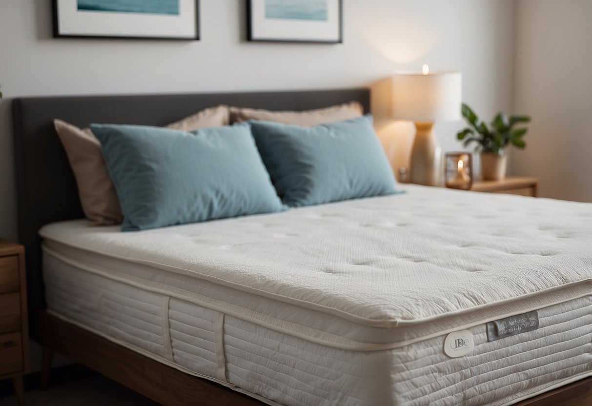 A firm mattress with a fitted sheet in a simple, uncluttered bedroom setting