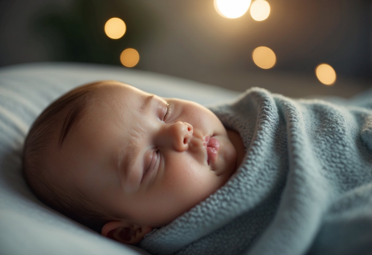 A peaceful baby sleeps soundly as the Baby Shusher emits a gentle, soothing sound. The room is calm, and the stress of parenting is lifted with the help of this miraculous device