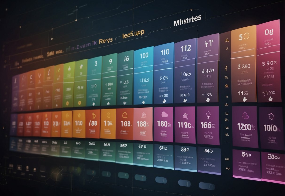 A colorful chart with 10 key infant milestones displayed in a linear progression, each milestone marked with a bold icon and corresponding age range