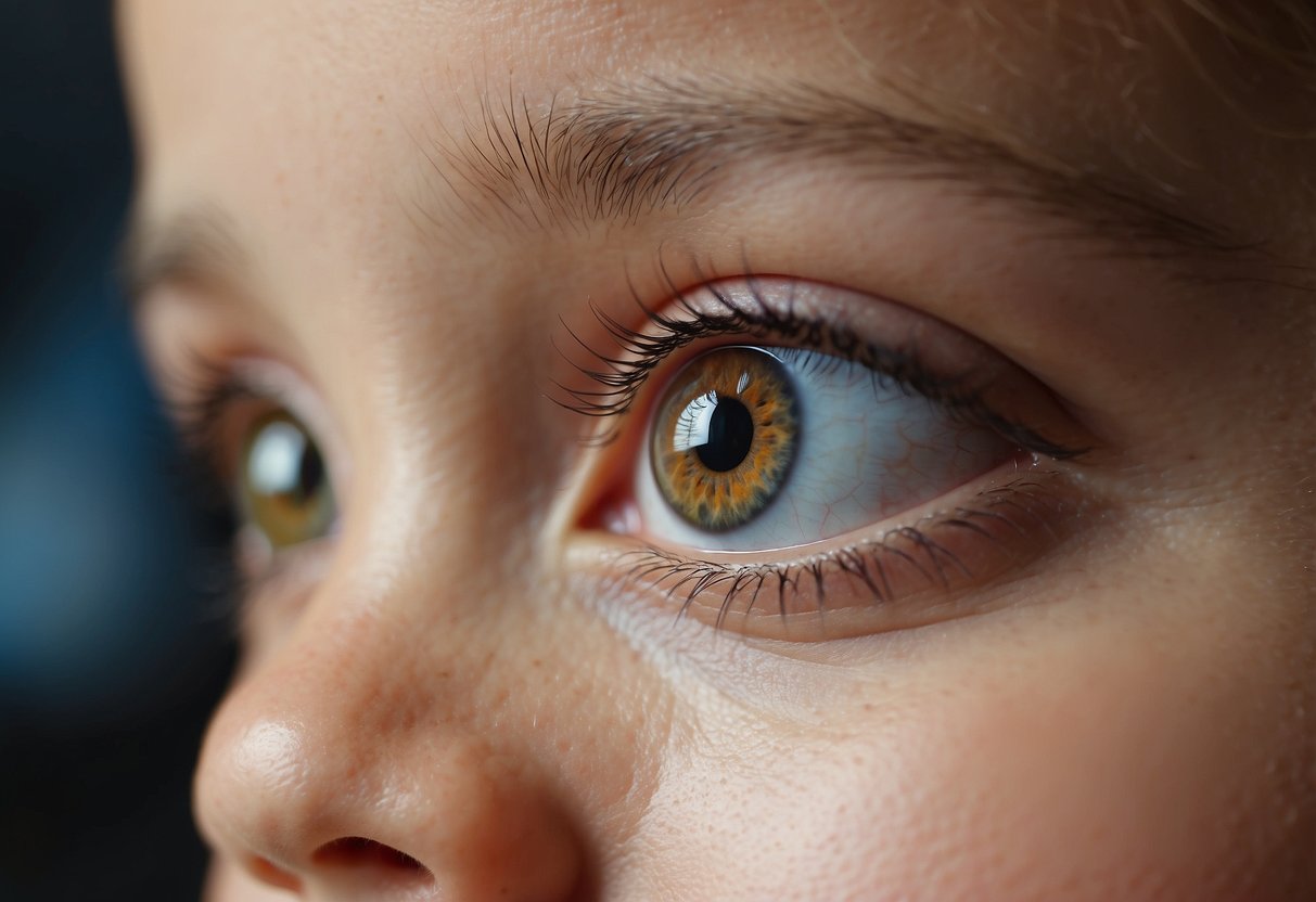 Eyes follow objects in motion, showing healthy sensory development in babies