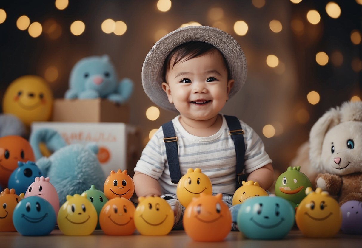 Familiar faces smile, surrounded by 7 playful signs of baby learning