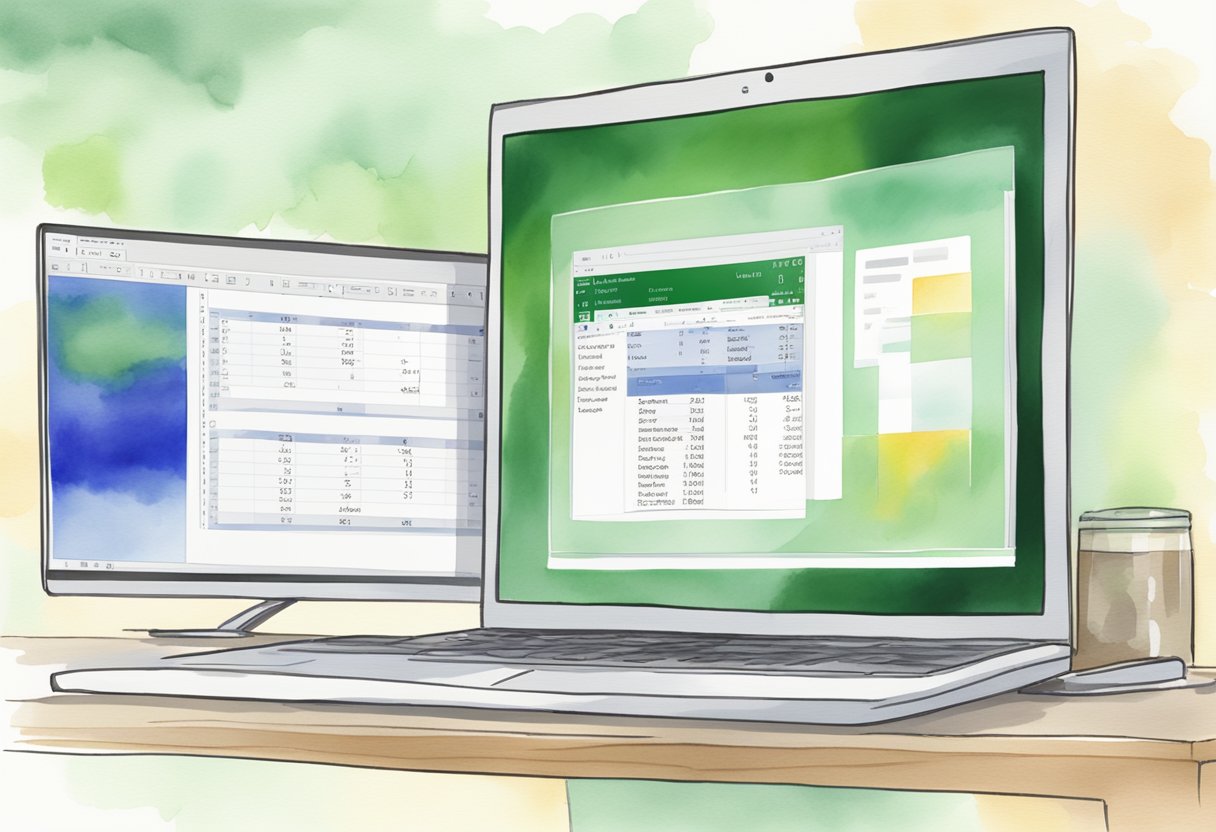 A computer screen displaying an Excel workbook with VBA code. A mouse cursor clicks the "Close" button to execute the VBA code and close the workbook