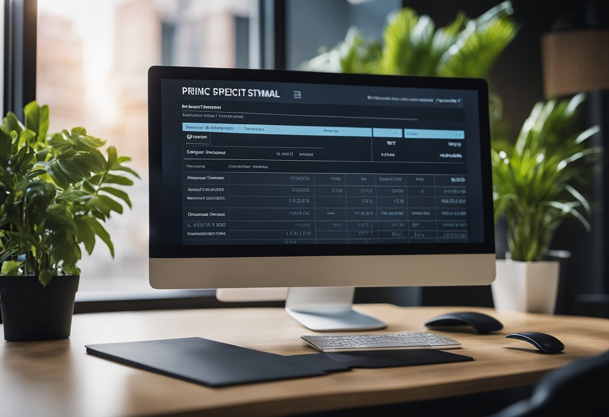 A computer screen displaying pricing options, a training manual, and a list of additional resources for credit dispute software