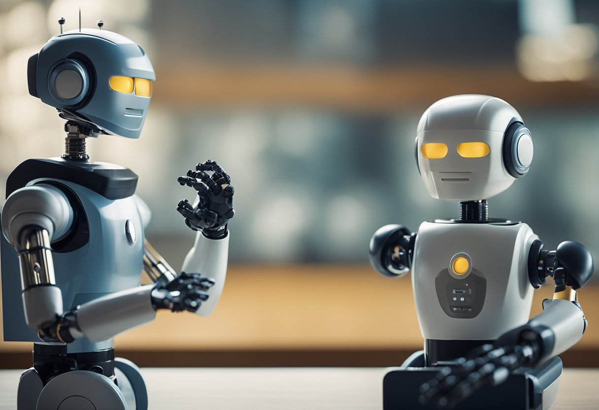 A robot mediator facilitates a consumer law dispute using AI technology