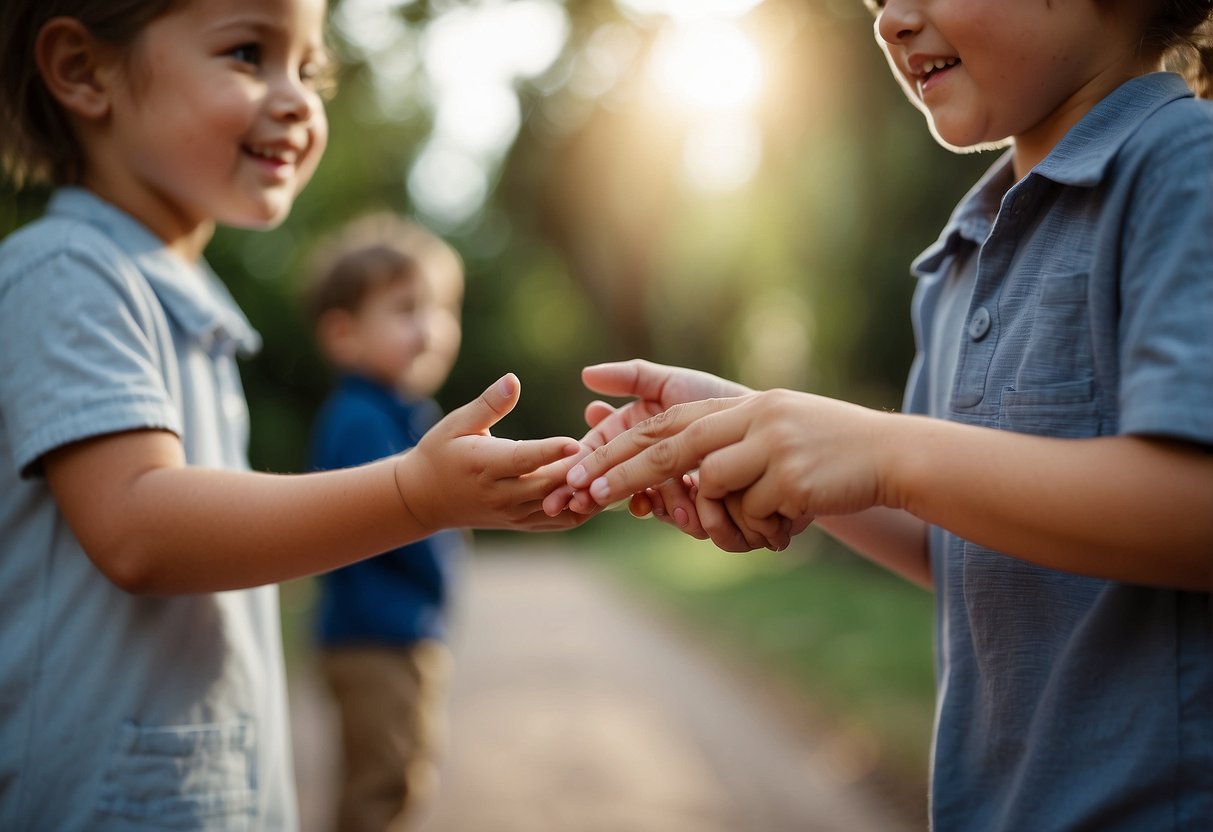 A child's hand reaching out to connect with a specialist's hand, symbolizing compatibility and trust. A line of specialists with different expertise await, ready to help the child thrive