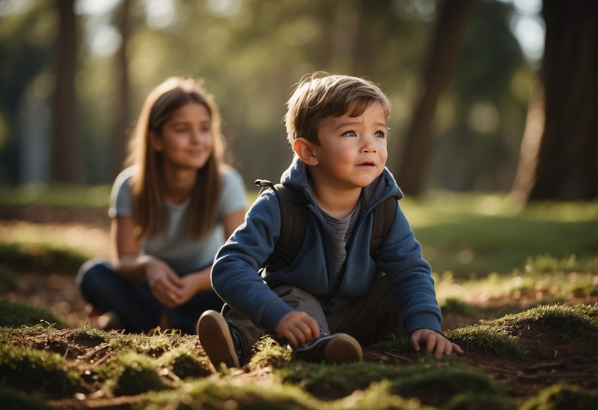 A parent calmly navigates through a series of unexpected challenges, utilizing a variety of strategies to adapt to the ever-changing needs of their special needs child