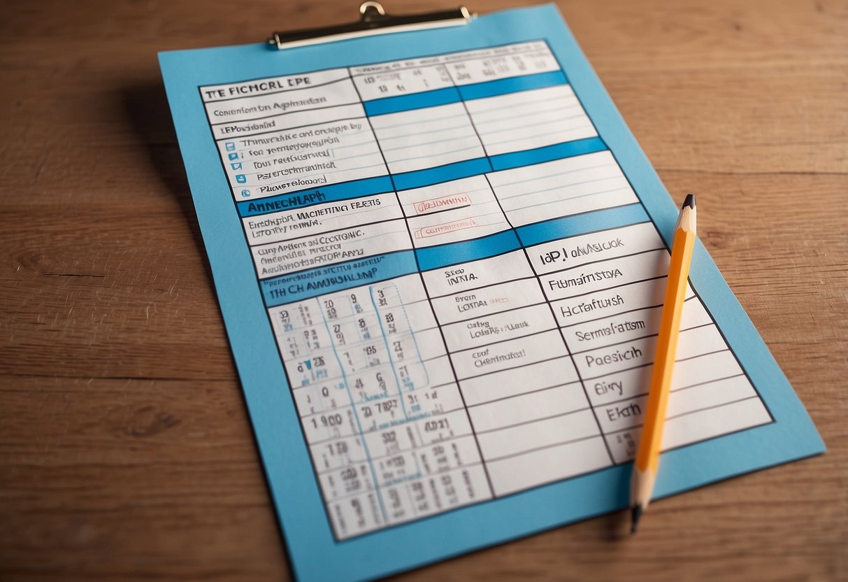 A checklist of 10 steps for creating an effective IEP, with a calendar marking "Annually" and a pencil for revisions