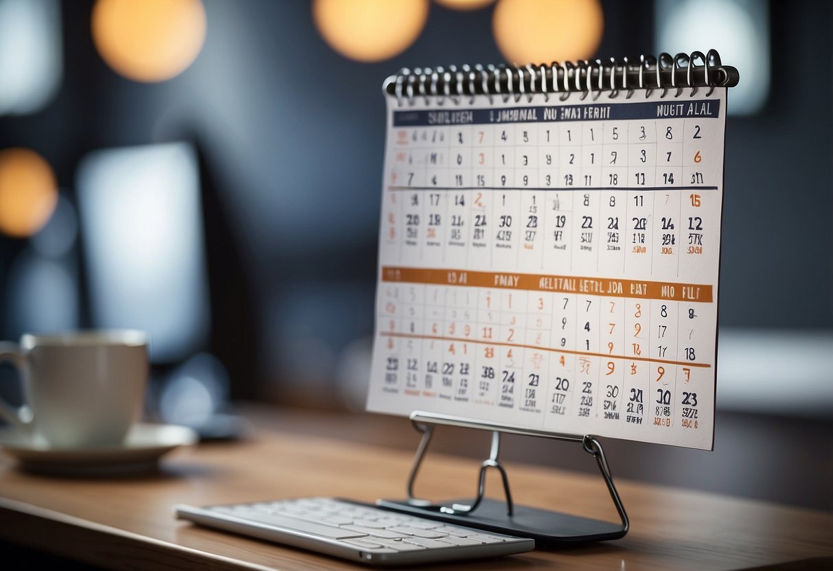 A calendar with IEP timeline and 8 questions listed