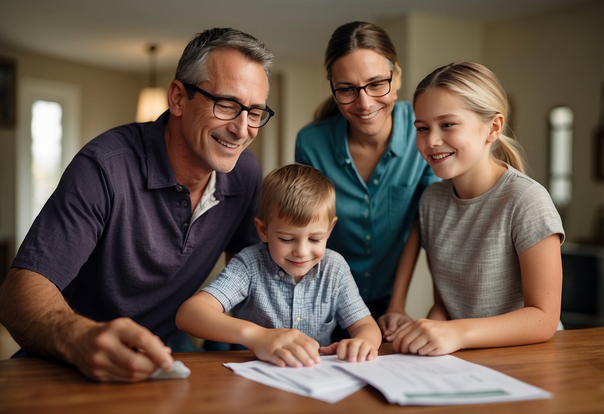 A family receiving financial assistance resources for special needs expenses from government programs