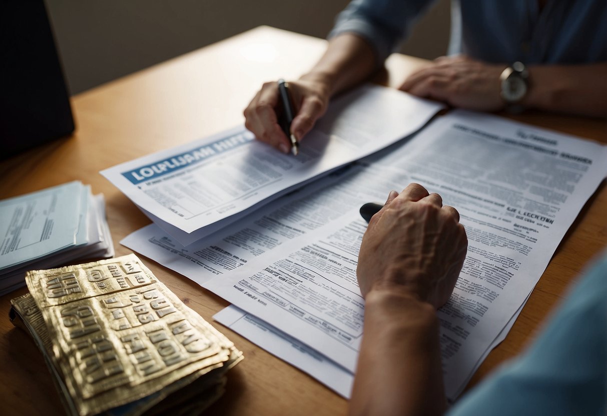 A person reviewing government benefits while setting up a special needs trust