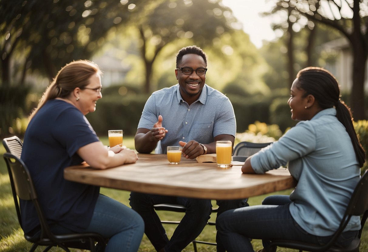 A group of individuals engaging in mentorship activities, sharing knowledge and building confidence as special needs advocates