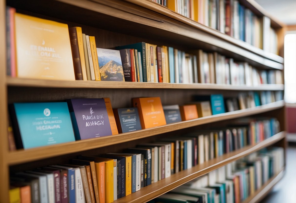 A shelf with 10 essential resources: books, guides, and tools for special needs advocacy. Bright, inviting colors and clear, legible titles