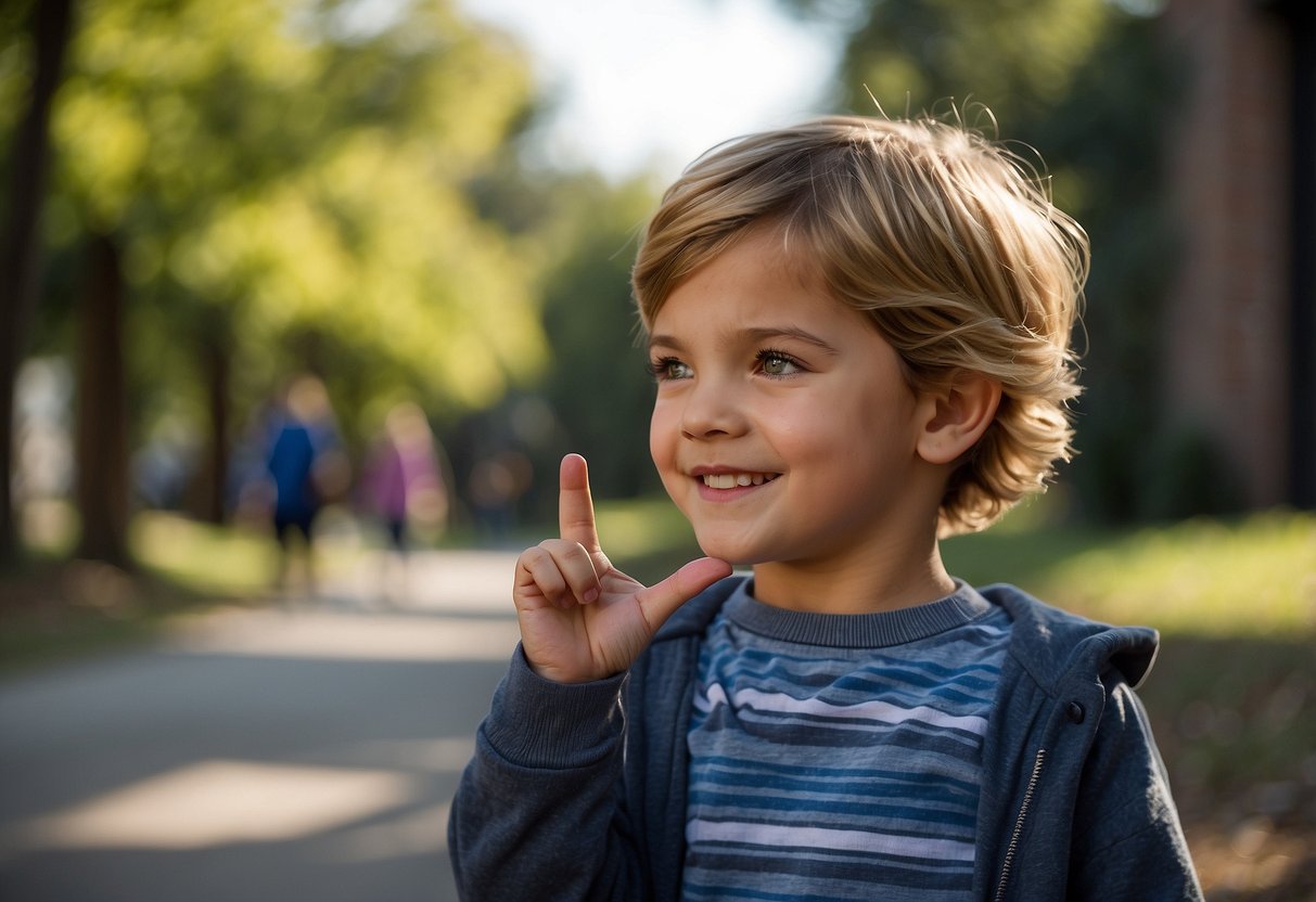 A child's needs being communicated to others through gestures, symbols, and clear language. Eye contact and active listening are key