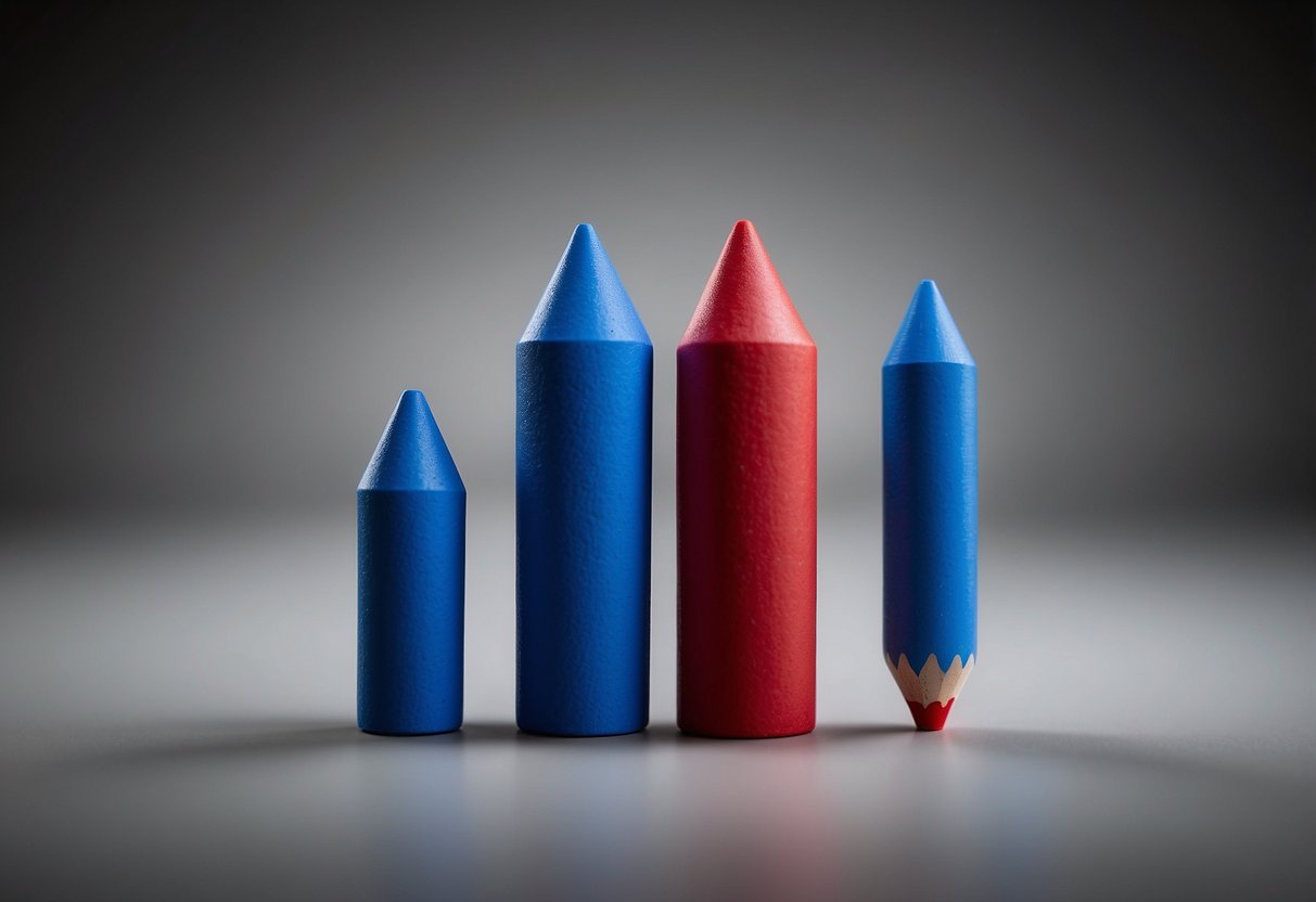 A red crayon struggles to draw blue objects, but excels at creating red ones, despite outside pressure to conform