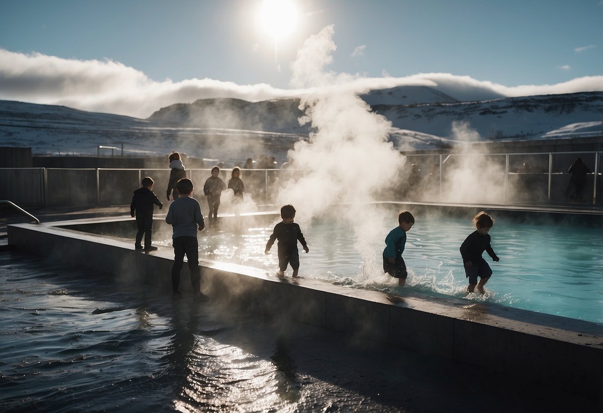 Steam rises from the geothermal pools in Reykjavik. Children from different cultures play together, broadening their worldviews