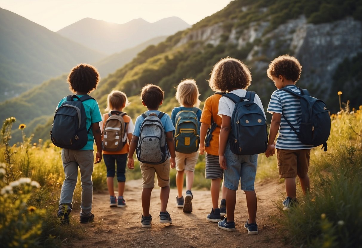 A group of children explore diverse landscapes, cultures, and historical sites, engaging in hands-on learning experiences that broaden their worldviews