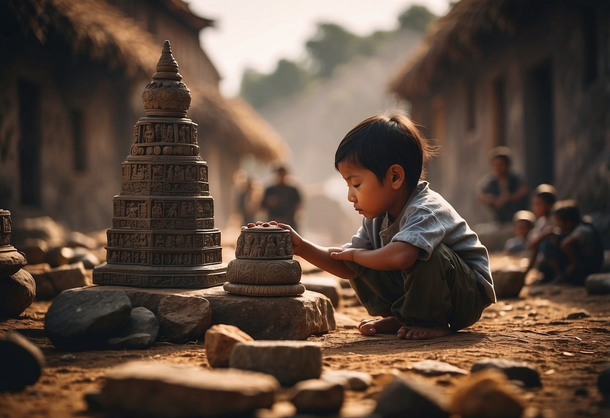 A child ignoring traditional artifacts, symbols, and customs. Displaying insensitivity to diverse cultures