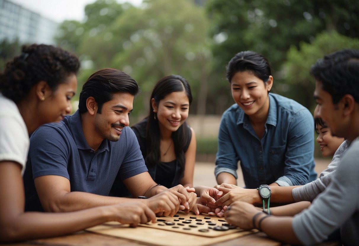 A diverse group of people engage in respectful cultural activities, using various techniques taught in workshops