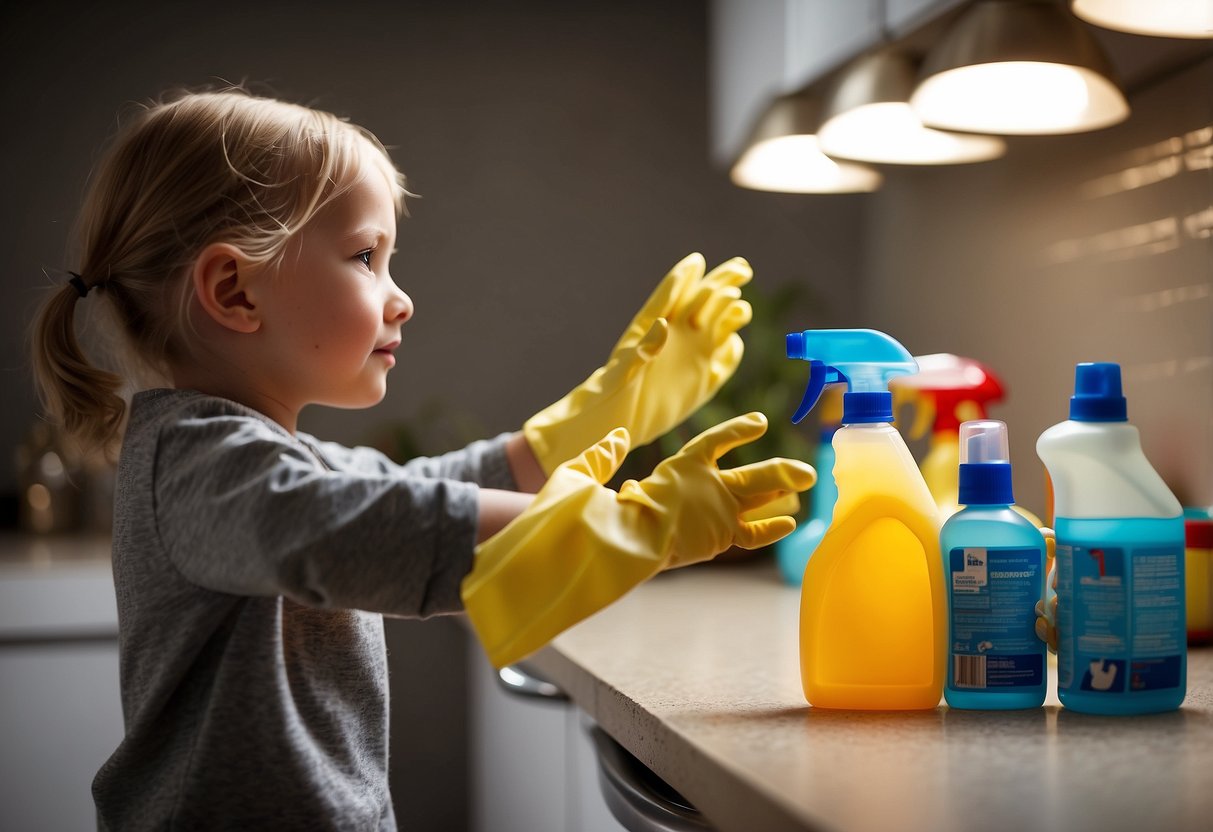 A parent reaching for household cleaning products instead of calling Poison Control