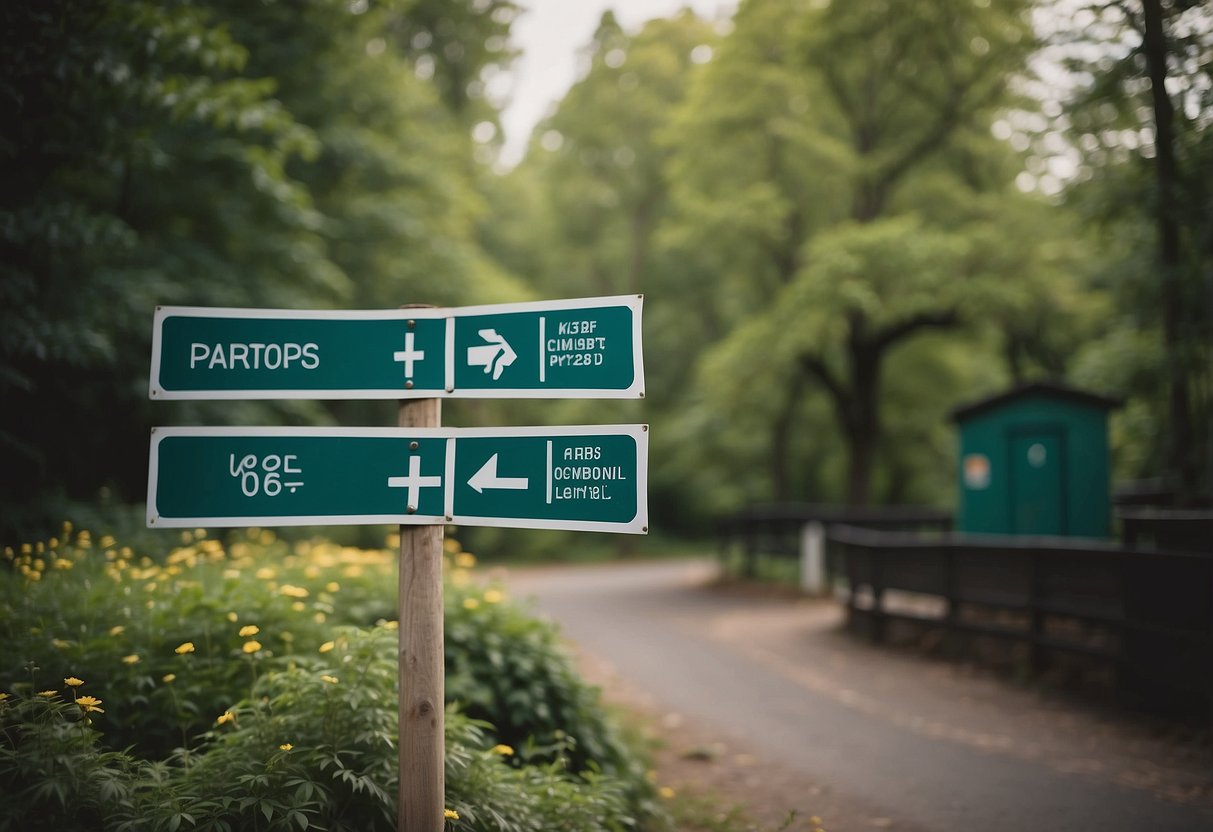 Visitors follow signs to stay in marked areas at the farm or zoo