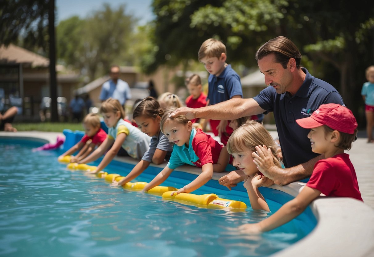 Children's pool safety class: CPR demonstration with 8 techniques