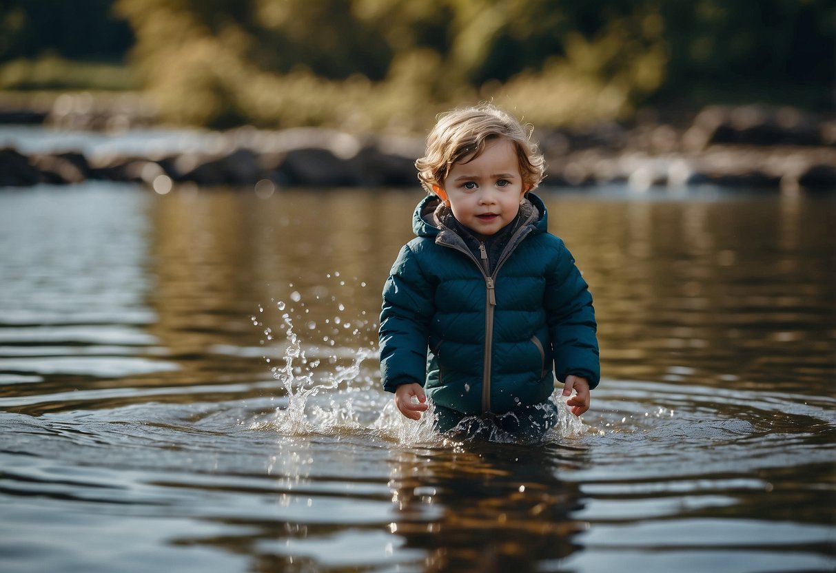 Calmly assess surroundings after child falls into water. 7 steps to follow