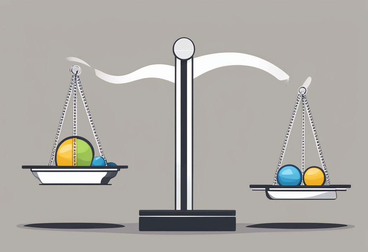 A scale tipping towards "motivation" with a small weight and "discipline" with a large weight, representing the difference between the two concepts