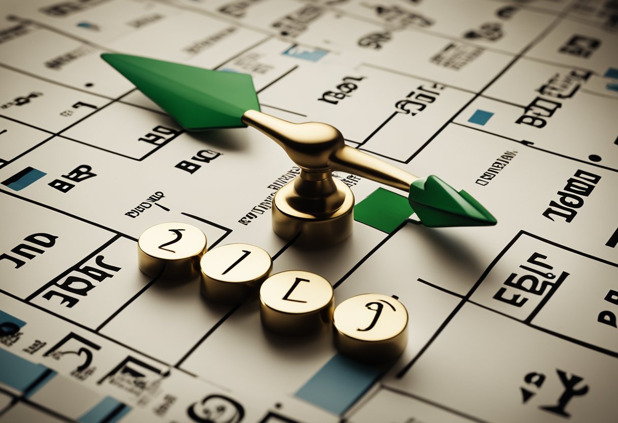 A scale balancing preferred equity and debt with arrows pointing towards repayment terms