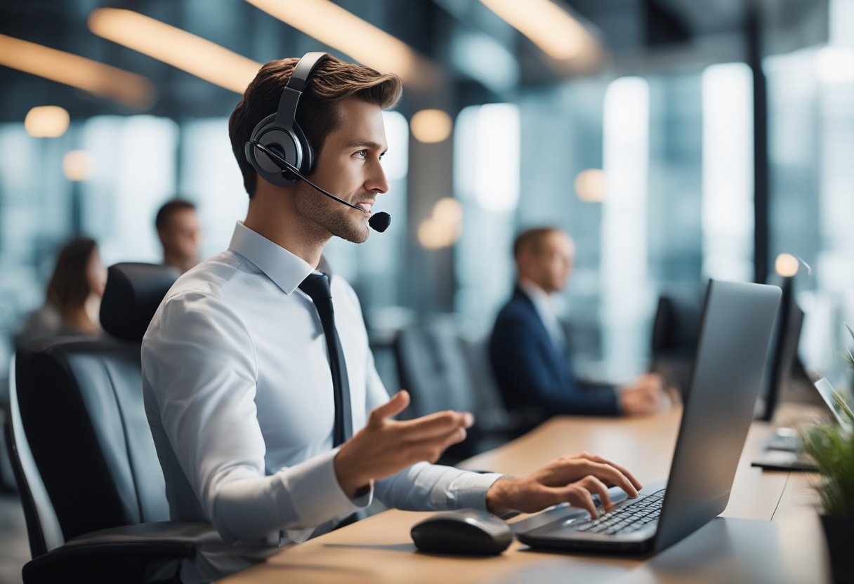 An AI call agent engages in real-time conversation, providing customer support and lead qualification