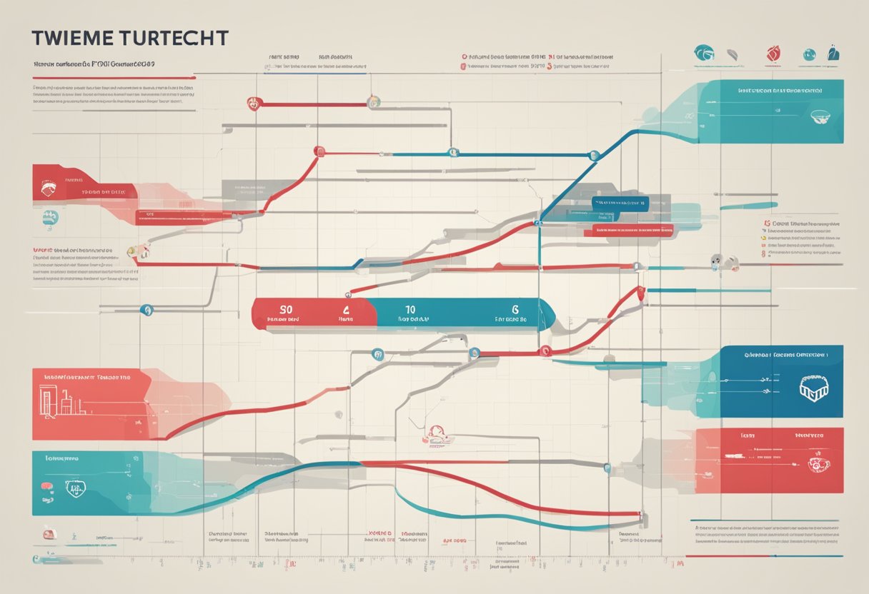 A timeline graph showing statistics and analysis of FC Utrecht vs FC Twente match