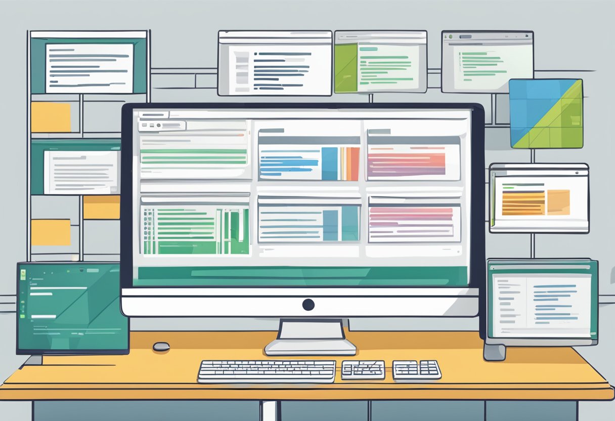 A computer screen with multiple open tabs showing code and test automation tools like Selenium, Cypress, and Typescript