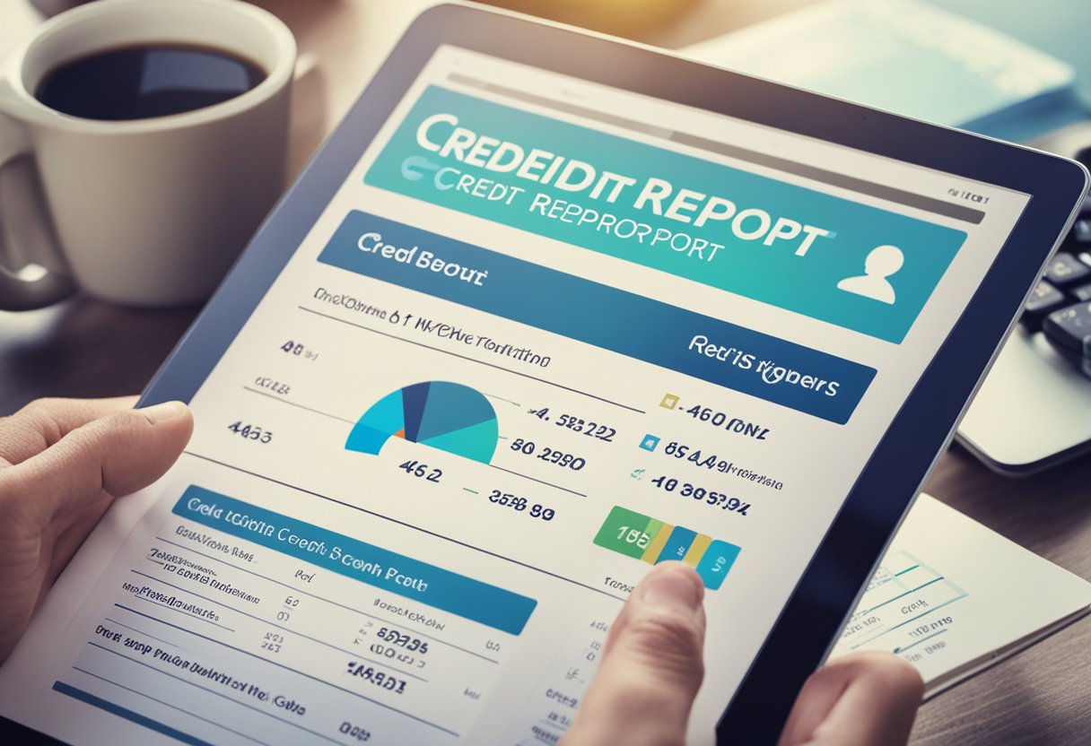 A person reviewing their credit report and scores, highlighting positive changes over time