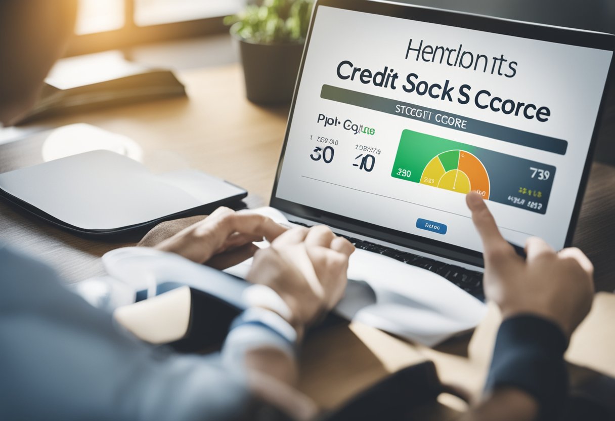 A person's credit score improving after using a credit repair service