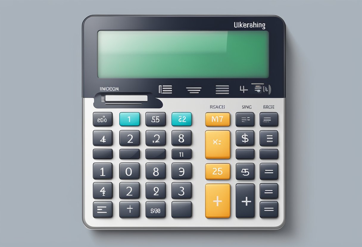 A calculator with Uitkeringen en Toeslagen branding, displaying gross and net amounts