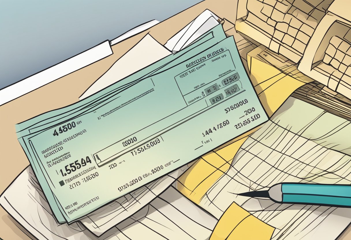 A paycheck with the gross amount of 4500 being processed and converted into the net amount after deductions