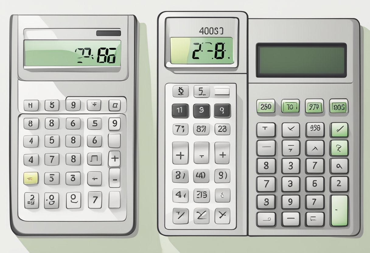 A calculator displaying 2700 gross income and the result of the net income calculation