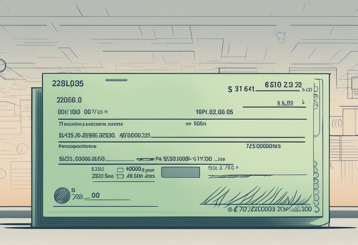 A paycheck with a gross amount of 3600 being processed to show the net amount after deductions