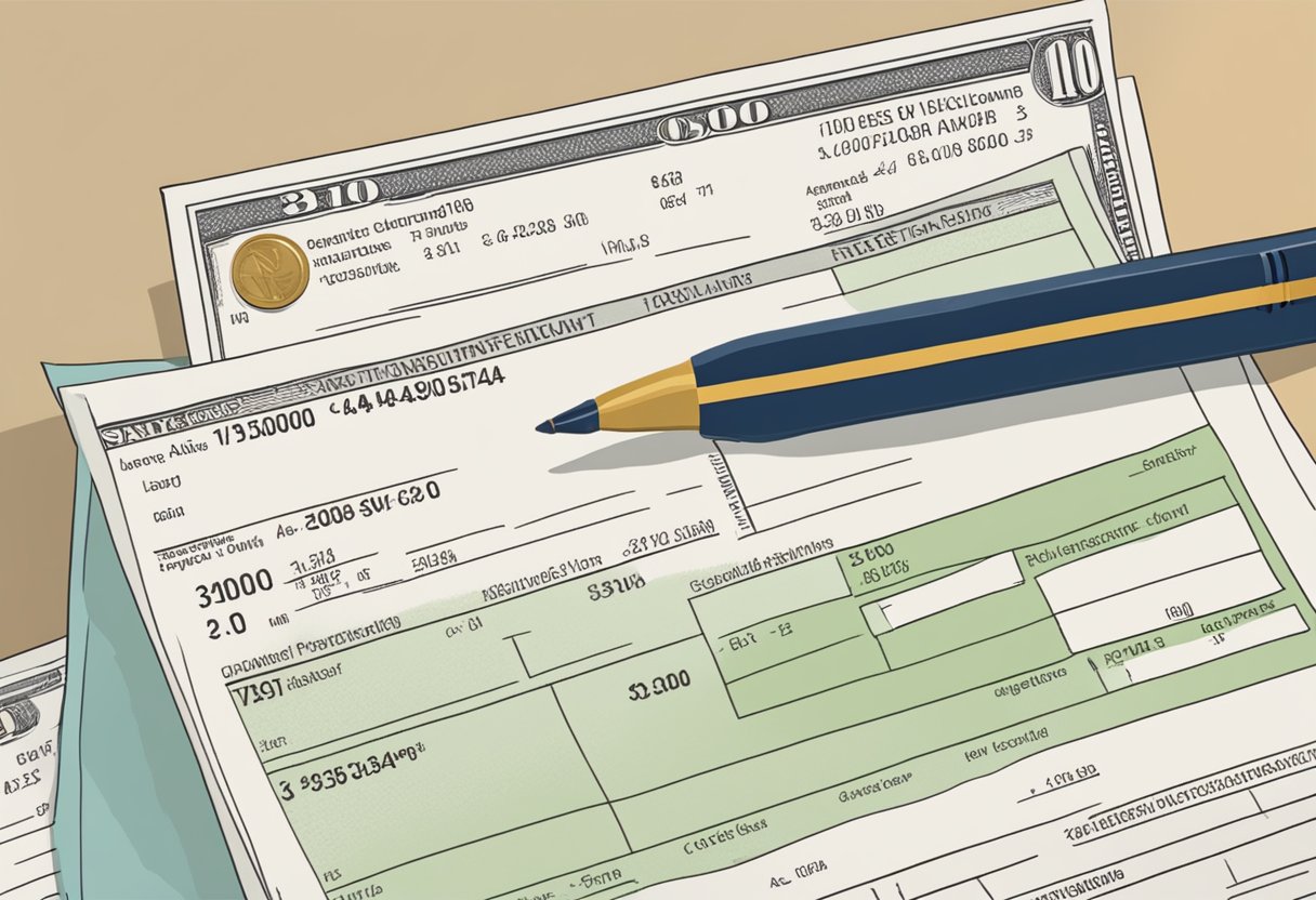 A paycheck with the gross amount of 3100 being converted to the net amount after deductions