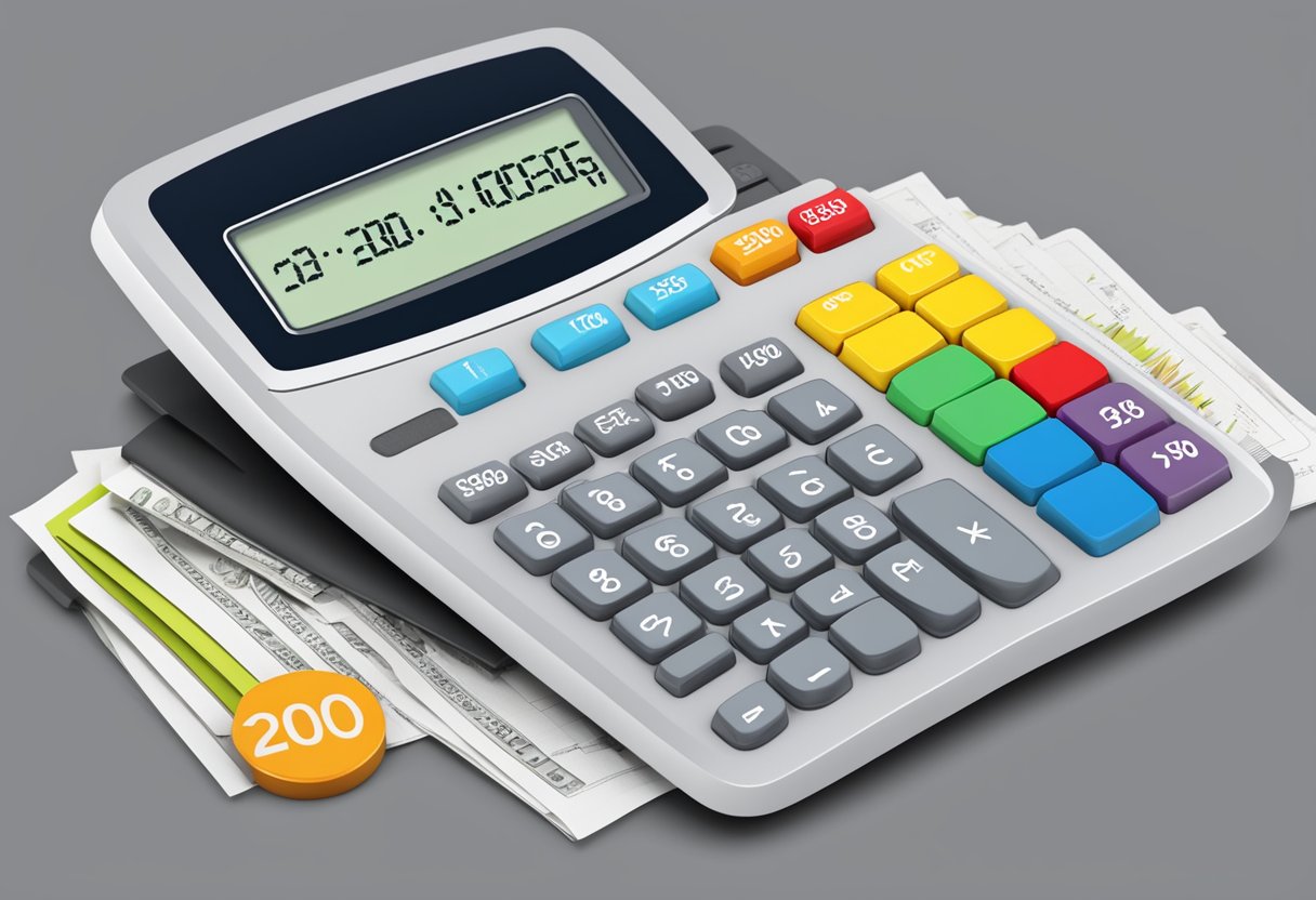 A calculator displaying the conversion of 2900 gross to net income