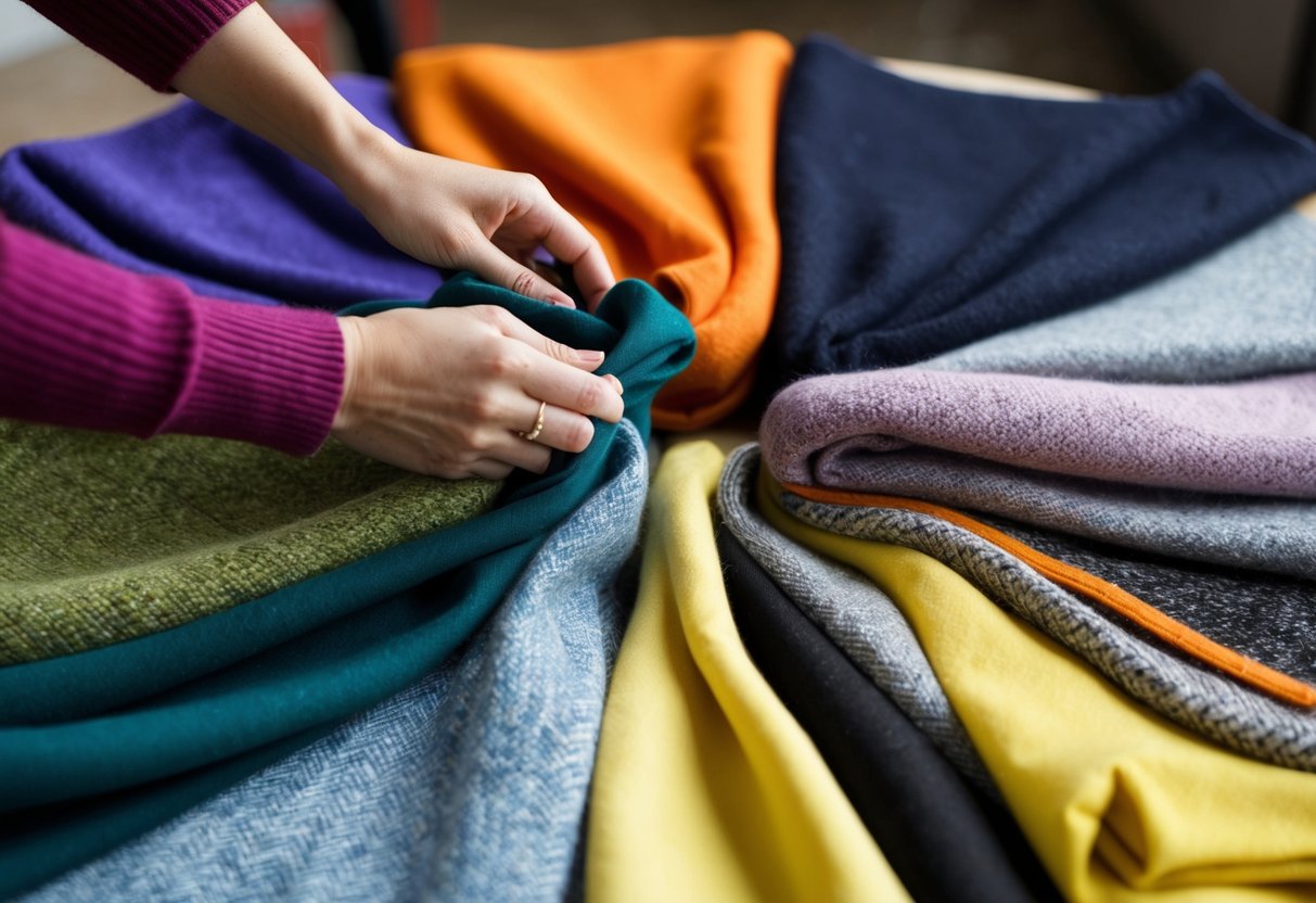 Bunte Schals werden in trendige Pullover geschnitten und zeigen 10 kreative Upcycling-Kleidungsideen