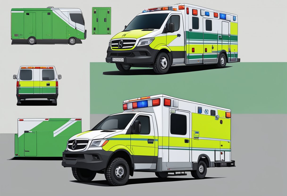 Área Protegida Ambulância: Manutenção e Desafios Operacionais 5 A specialized ambulance parked in a protected area, ready for emergency services