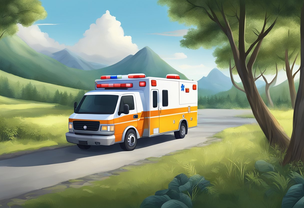 Área Protegida Ambulância: Manutenção e Desafios Operacionais 8 A protected area with an ambulance, emphasizing safety and legal compliance